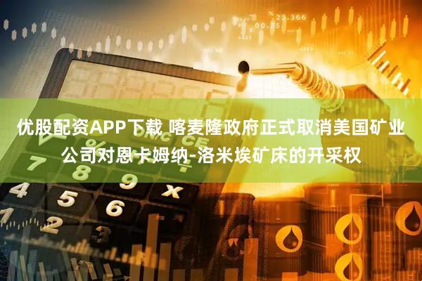 优股配资APP下载 喀麦隆政府正式取消美国矿业公司对恩卡姆纳-洛米埃矿床的开采权